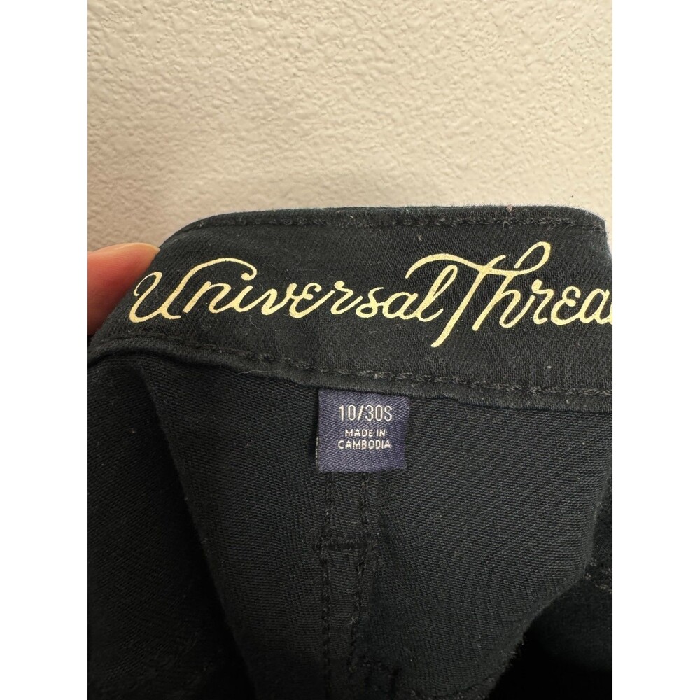 Universal Thread Size 10 Curvy Skinny Jeans Black Mid Rise Denim Cotton Stretch - Picture 6 of 10